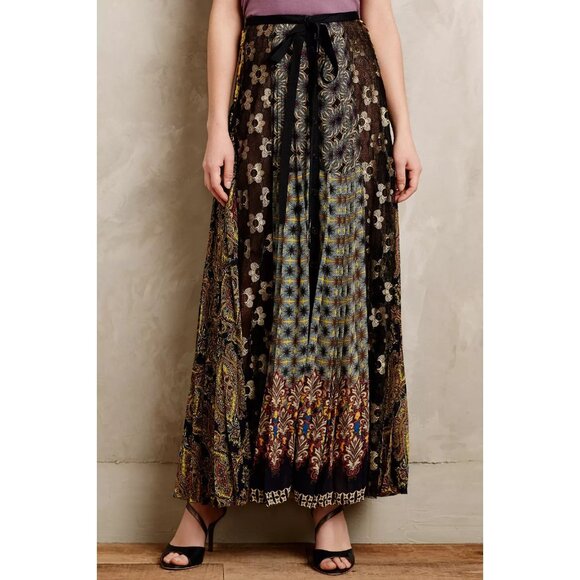 NWT Anthropologie Beguile by Byron Lars Petal Patch Maxi Skirt 2P Petite - Picture 2 of 12